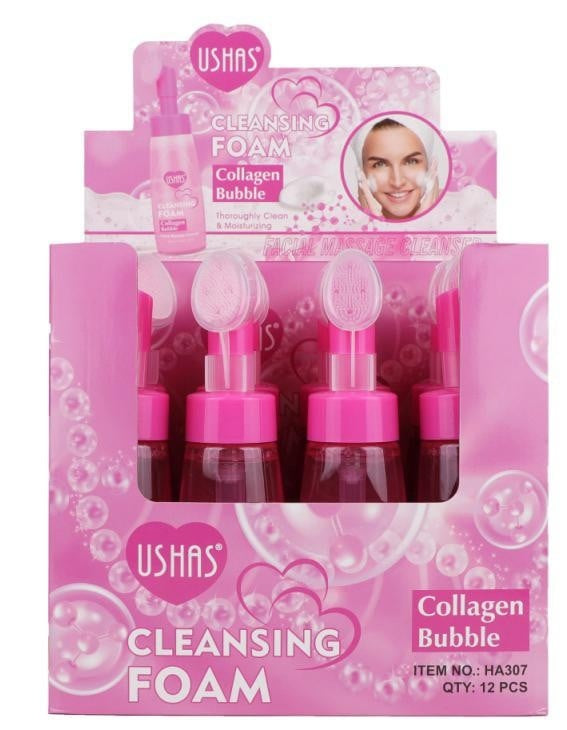 Spuma de Curatare USHAS Collagen Bubble, 240g , Purificare Hidratare pentru Ten Luminos