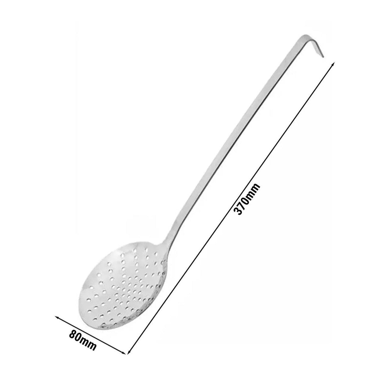 Spumiera bucatarie din otel inoxidabil 37 cm, lingura perforata pentru scurgere alimente