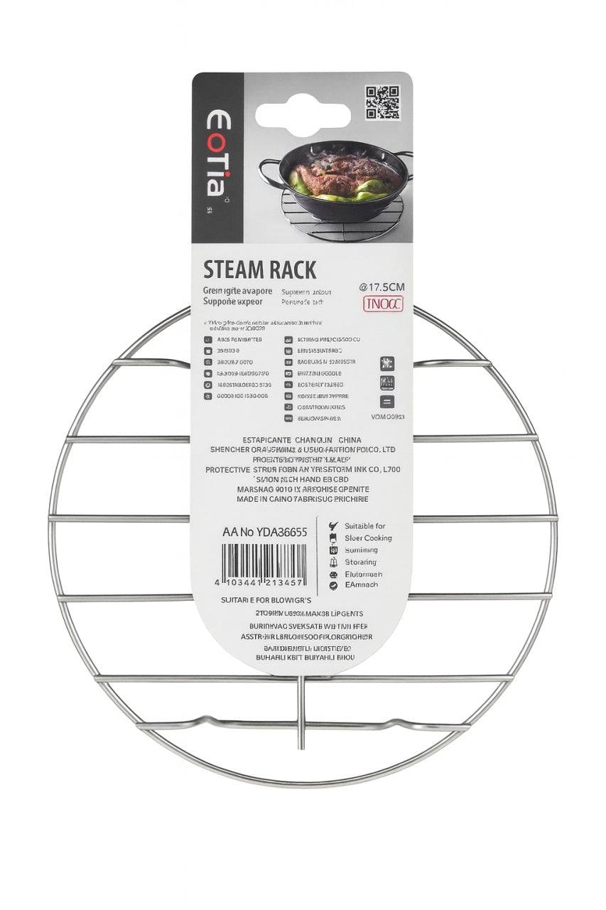 Suport Aburire Inox 17 cm EoTia , Steam Rack pentru Gatit la Abur, Oale si Tigai
