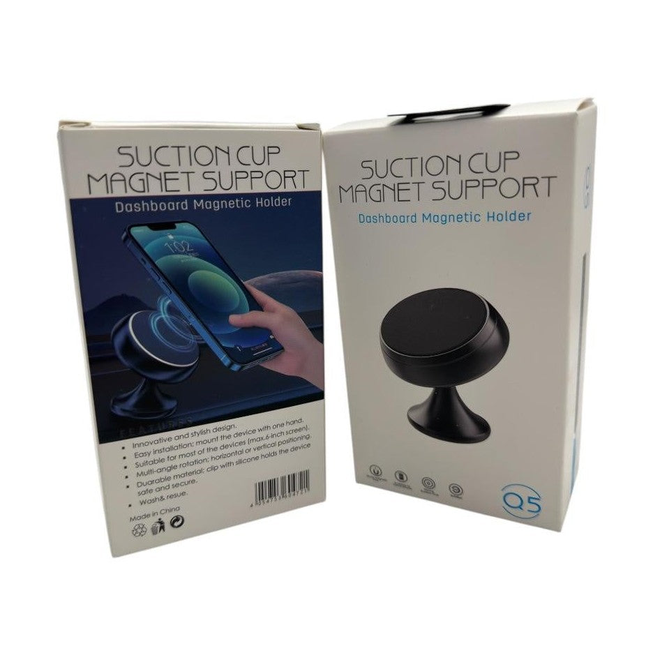 Suport auto magnetic universal pentru telefon, cu prindere sigura si rotatie 360 grade, compatibil cu orice smartphone,