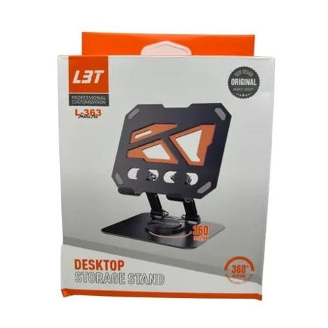 Suport metalic pentru tableta L-363 , rotire 360 grade, reglabil, dimensiune 13.5x16.5 cm, stabil si durabil pentru birou sau acasa,