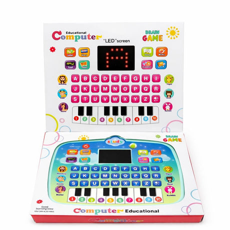 Tableta educativa copii cu sunete, tastatura si pian, ecran LED, 25x20x3.45 cm
