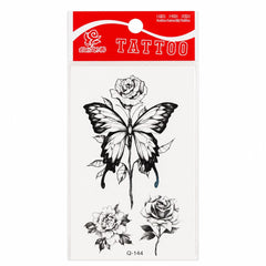 Tatuaj Temporar Semipermanent Fluture și Trandafiri 10 cm