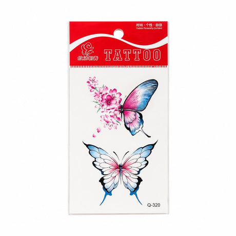 Tatuaj Temporar Semipermanent Fluturi și Flori de Cireș 10 cm
