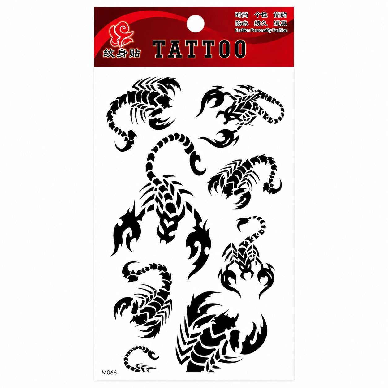 Tatuaj Temporar Semipermanent Scorpion Tribal – 18 cm, Rezistent la Apă