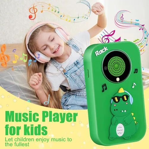 Telefon copii model dinozaur verde cu camera jocuri muzica si ecran color