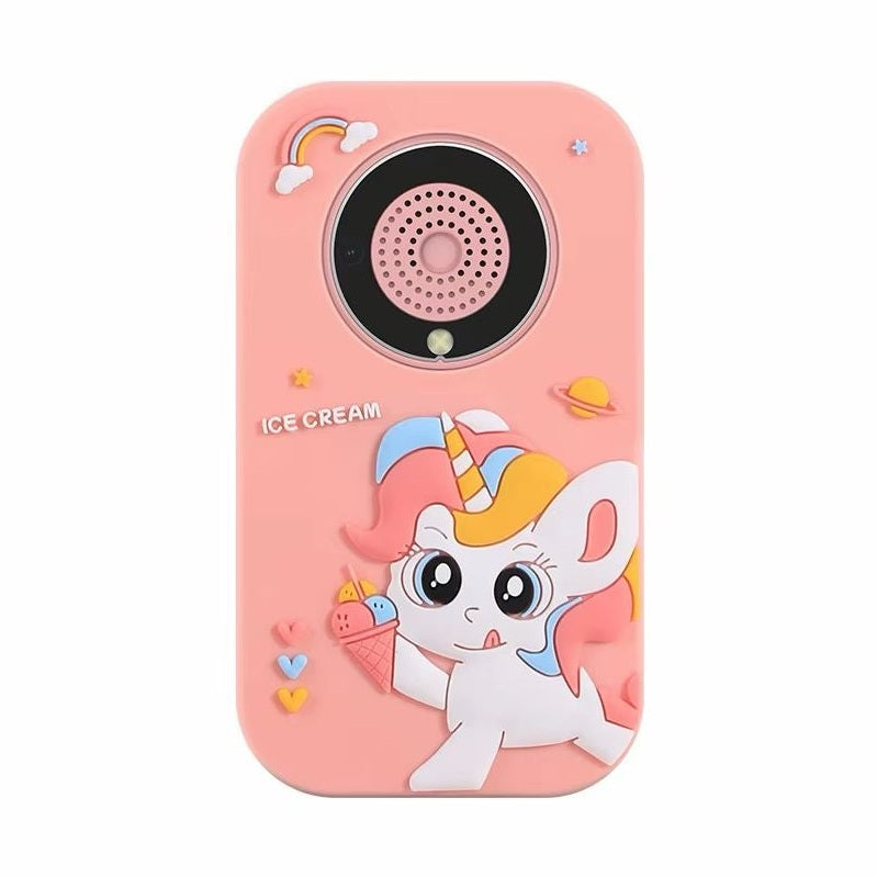 Telefon copii model unicorn roz cu camera jocuri muzica si ecran color