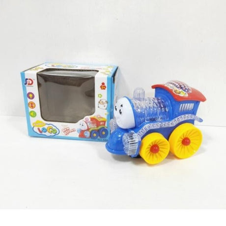 Tren electric de jucarie colorat cu lumini si sunete, cod model 688