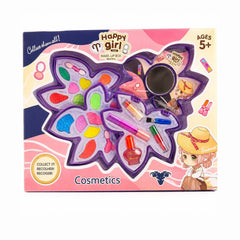Trusă de Machiaj pentru Copii cu Oglindă, Farduri, Ruj și Lac de Unghii – Set Cosmetic de Jucărie
