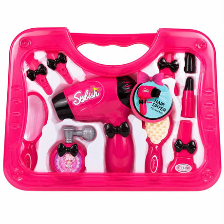 Trusă Hairstyling pentru Fetițe cu Uscător de Păr și Accesorii, 3+ Ani – Set Coafor de Jucărie