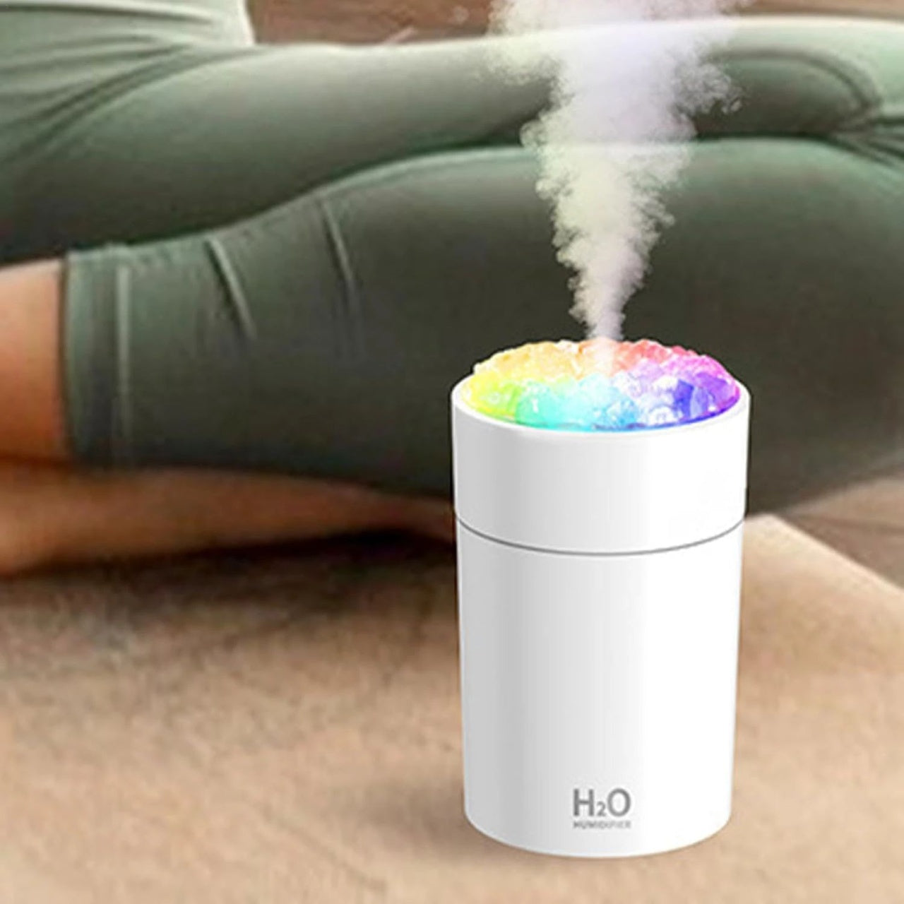 Umidificator aer USB cu lumini RGB, difuzor aromaterapie compact, silentios