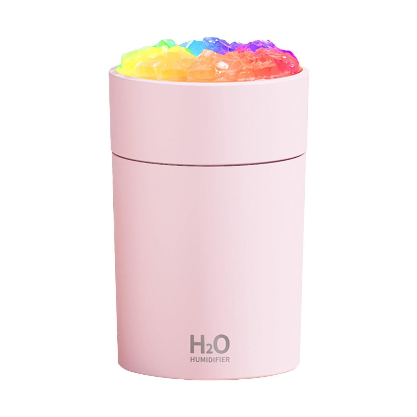 Umidificator aer USB cu lumini RGB, difuzor aromaterapie compact, silentios, roz