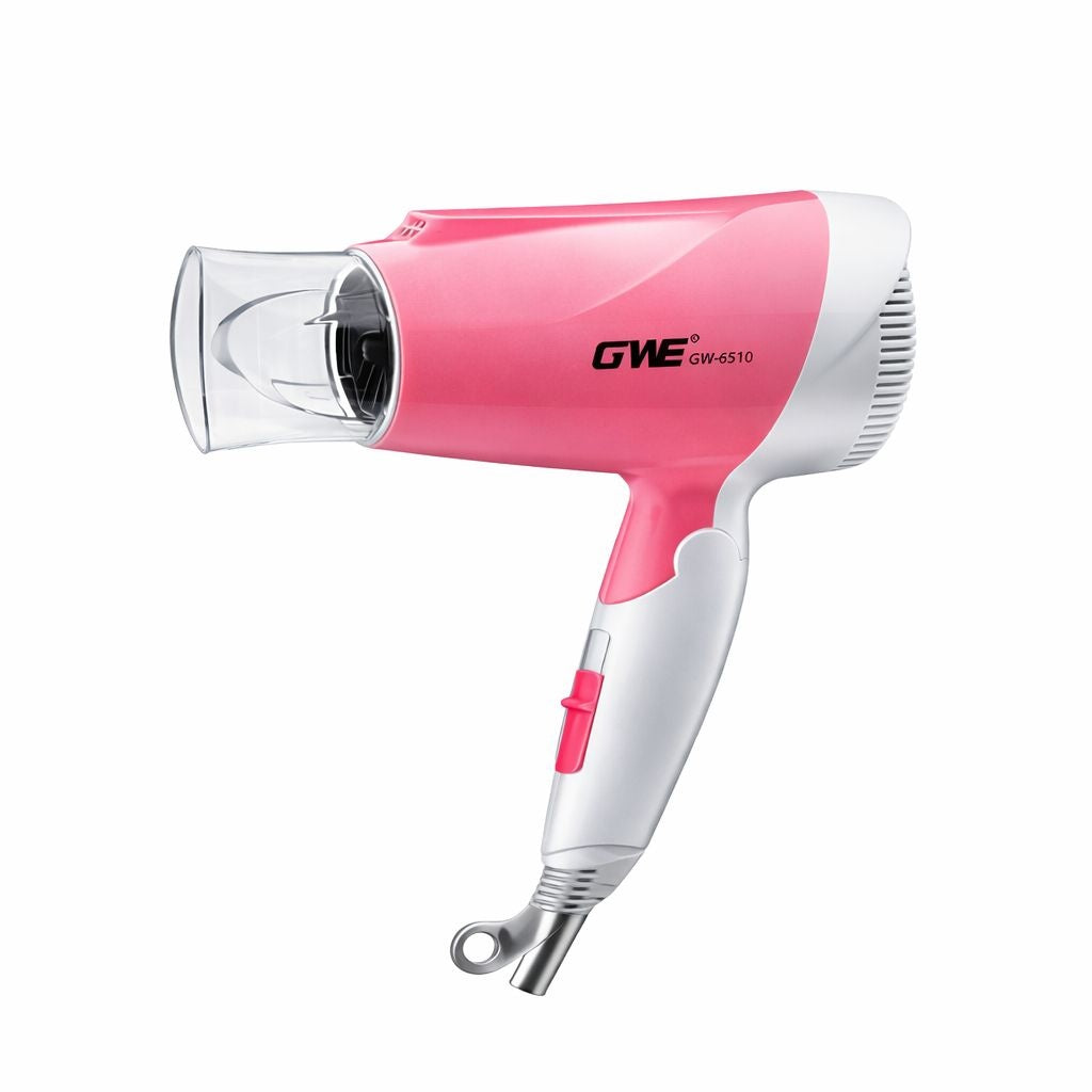 Uscator de par GW-6510, 1500W, 2 trepte viteza, duza concentrare, roz cu alb