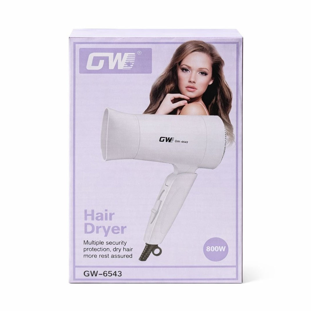 Uscator de par GW-6543, 800W, 2 trepte viteza, design compact, alb