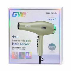 Uscător profesional de păr GW-6642, 1400W, Crem cu accente arămii