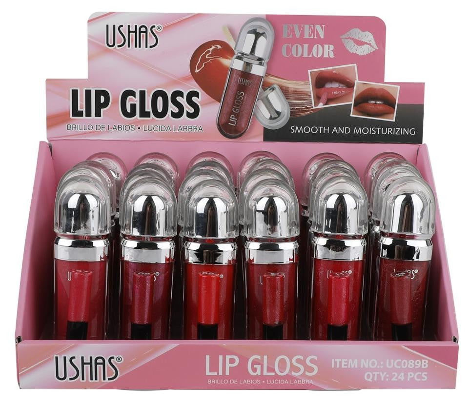 USHAS Lip Gloss Even Color Smooth and Moisturizing , Gloss cu Culoare Uniforma, Hidratare si Textura Catifelata, 5.9g