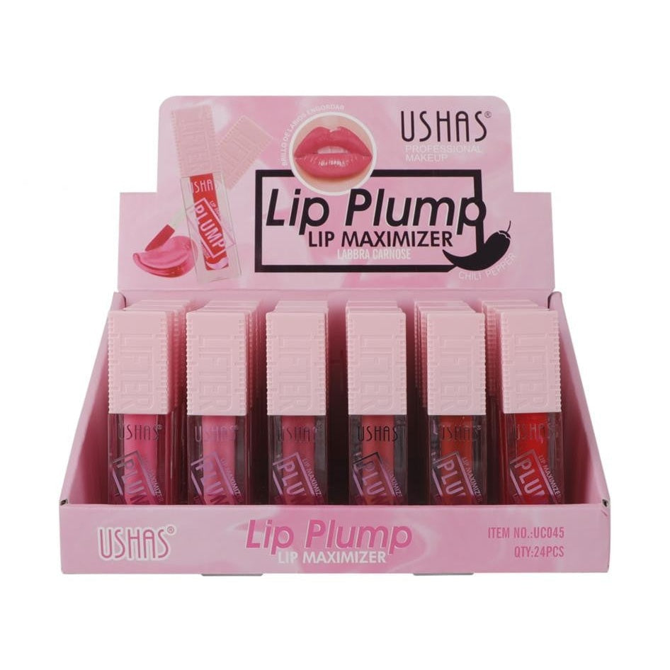 USHAS Lip Plum Lip Maximizer Chili Pepper , Gloss pentru Volum si Hidratare cu Extract de Ardei Iute, 3g