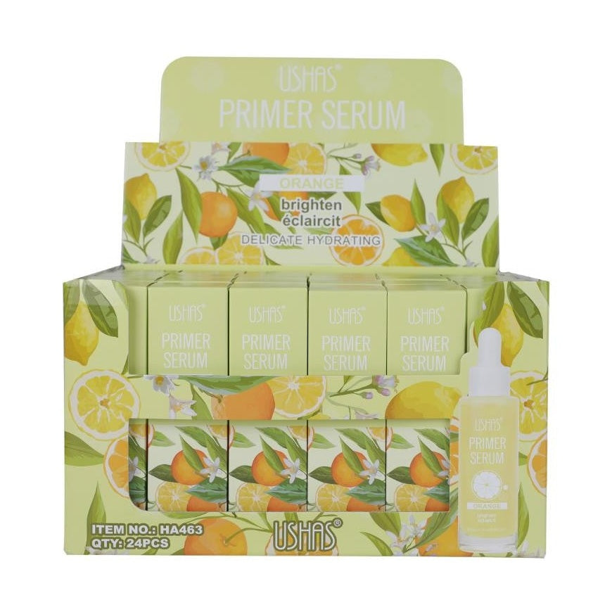 USHAS Primer Serum Orange , Ser pentru Fata cu Efect de Luminare si Hidratant, 30g