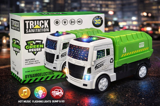 Vehicul sanitar electric cu lumini 3D si sunete bump and go