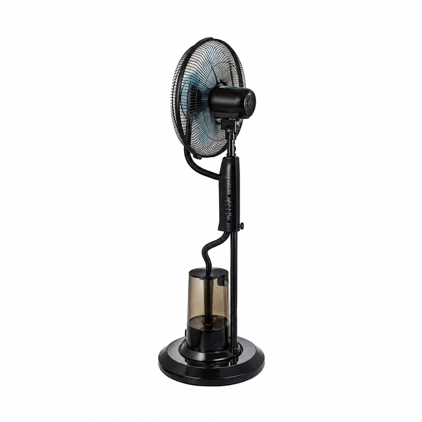 Ventilator cu Umidificator și Funcție de Răcire, Negru, 60 x 25.5 x 46 cm, 3 Viteze, 3 Lame, 220V