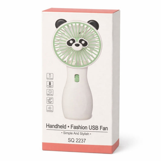 Ventilator portabil copii broscuta verde, reincarcabil USB, mini ventilator compact