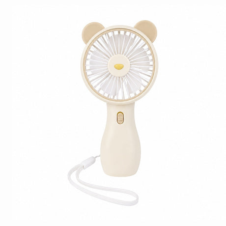 Ventilator portabil copii leu bej, reincarcabil USB, mini ventilator compact