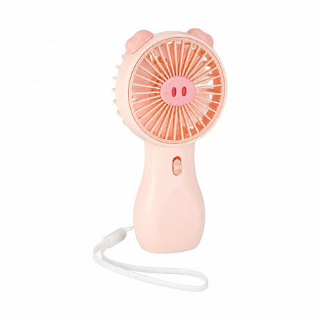 Ventilator portabil copii purcelus roz, reincarcabil USB, mini ventilator compact