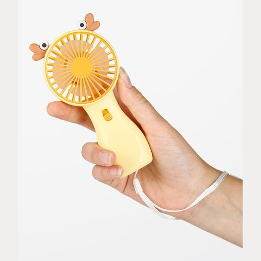 Ventilator portabil copii ren galben, reincarcabil USB, mini ventilator compact