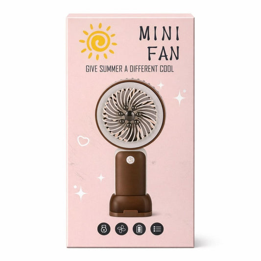 Ventilator portabil mini cu suport, USB, 3 viteze, compact si silentios, verde