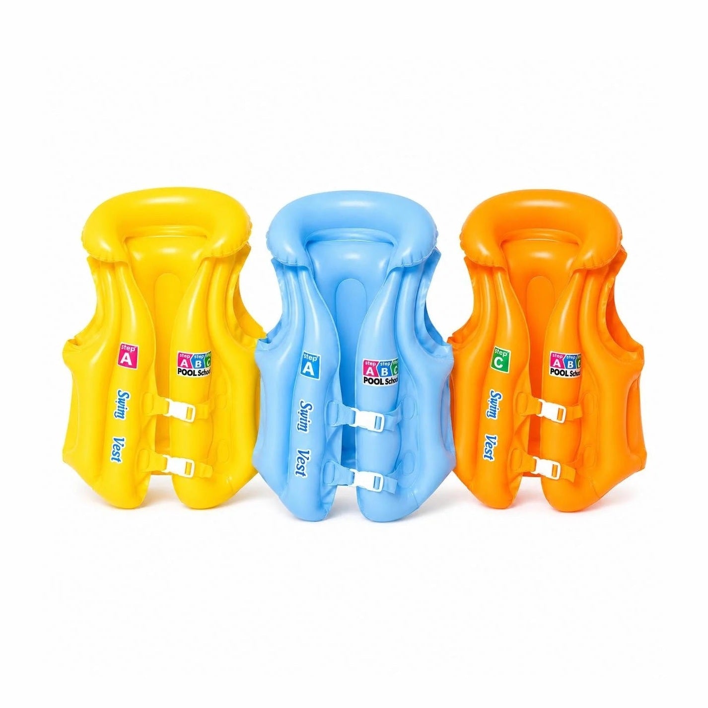 Vestă Gonflabilă de Înot pentru Copii Mărimea C, 30–40 kg, Albastră, cu Catarame Reglabile