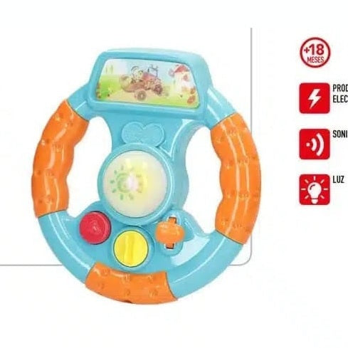 Volan de jucarie pentru bebe- lumini si sunete, interactiv 18 luni+