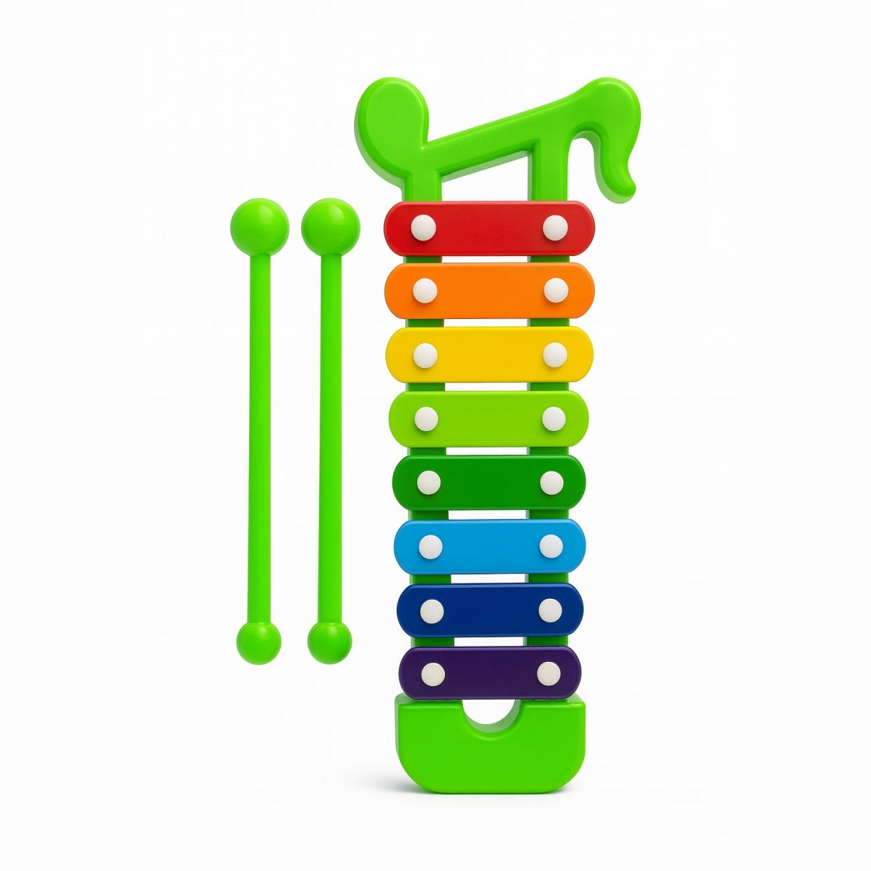 Xilofon Muzical Colorat pentru Copii , 25 cm, cu Bete Incluse
