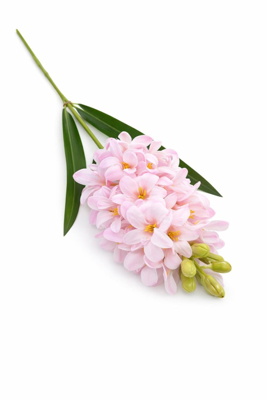 Zambila artificiala eleganta roz delicat, 31 flori si 9 boboci, 75 cm