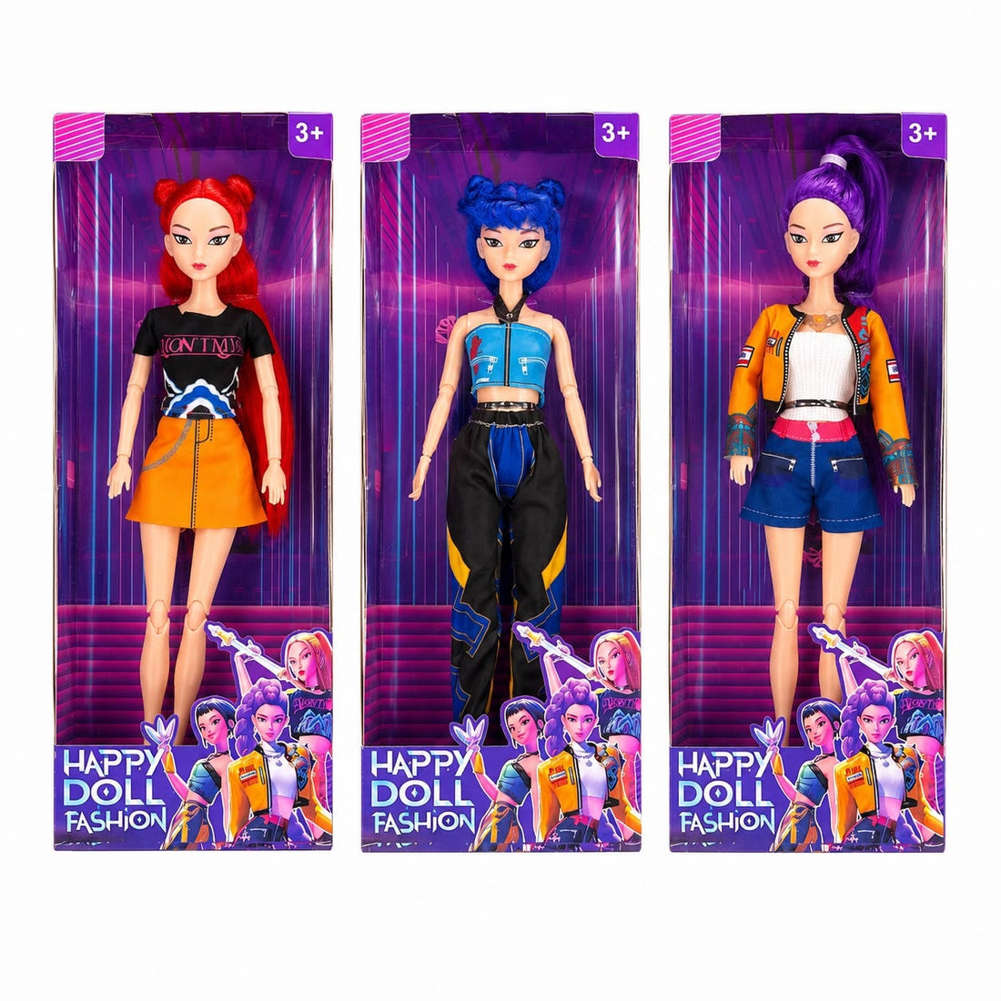Papusa fashion pentru fetite cu par lung si articulatii mobile