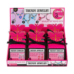 1 BUC Blind Box Set Bijuterii Pentru Fetite , Coliere Surpriza, Cutie Cadou 15x9 cm