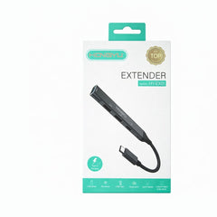 Adaptor hub Hongyu HY-EX01 USB-C Extender cu porturi USB și încărcare Type-C