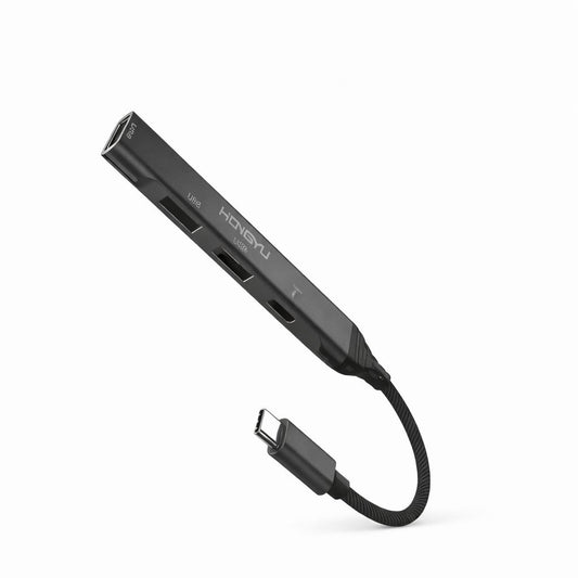 Adaptor hub Hongyu HY-EX01 USB-C Extender cu porturi USB și încărcare Type-C