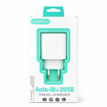 Adaptor priză cu 2 porturi USB, 3.0A, Plastic, Alb