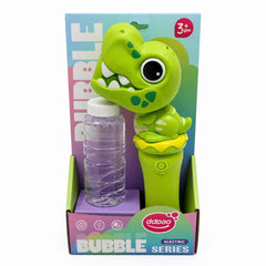 Aparat de Bule Dinozaur Verde din Plastic cu Lumină și Sunete, Model 2001A