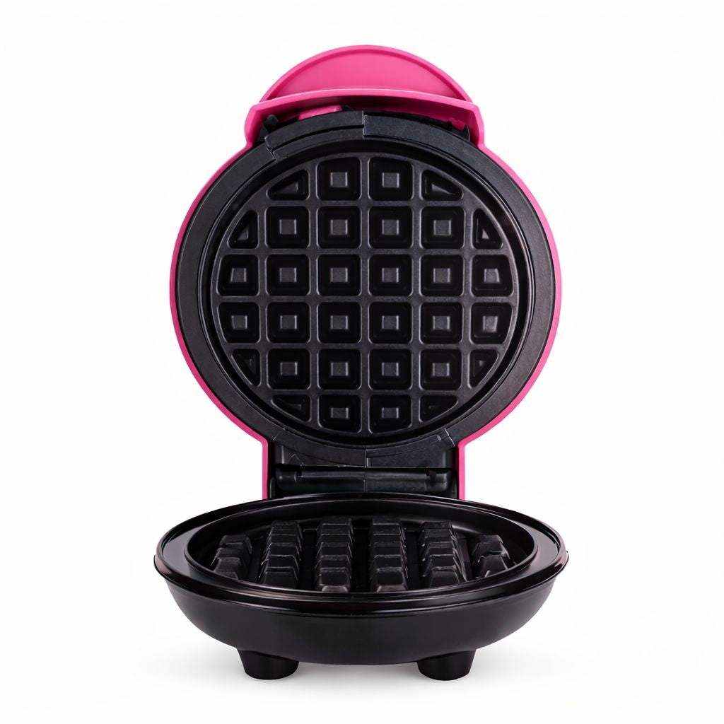 Aparat electric pentru waffles cu placi antiaderente, indicator LED, roz