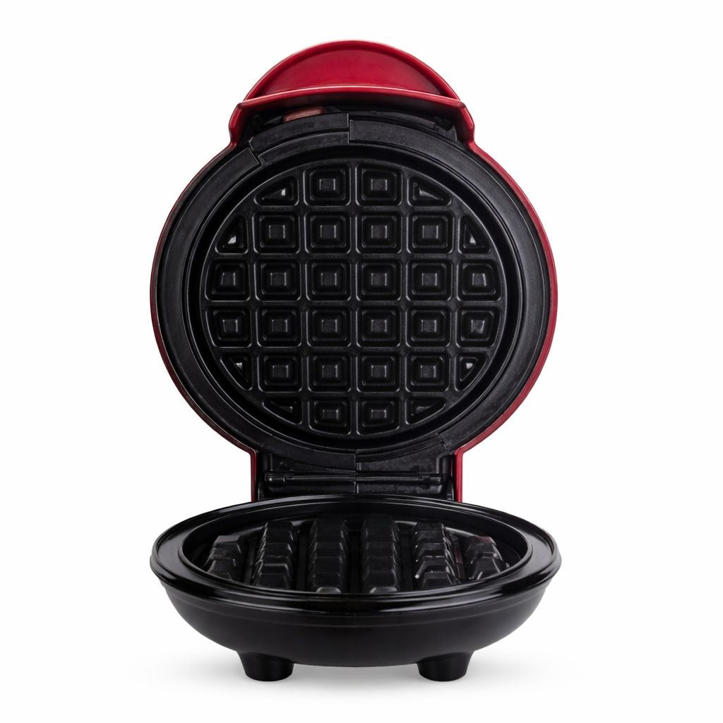 Aparat electric pentru waffles cu placi antiaderente, indicator LED, rosu