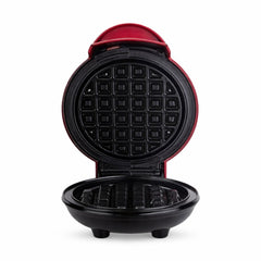 Aparat electric pentru waffles cu placi antiaderente, indicator LED, rosu