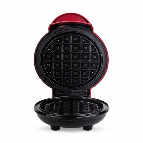 Aparat electric pentru waffles cu placi antiaderente, indicator LED, rosu