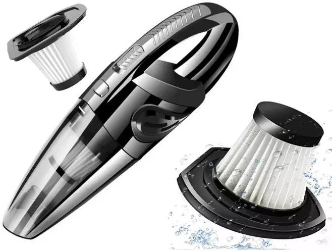 Aspirator auto portabil fara fir, reincarcabil USB, 2200mAh, accesorii multiple, filtru lavabil