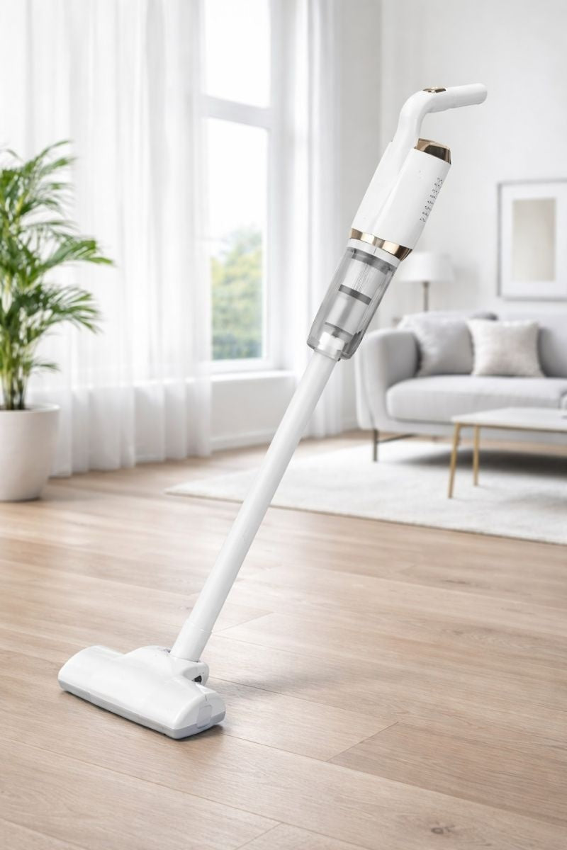 Aspirator vertical fara fir 2 in 1, reincarcabil USB, portabil, cu accesorii, alb