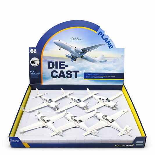 Avion metalic cu sunete si lumini, model realist 18 cm