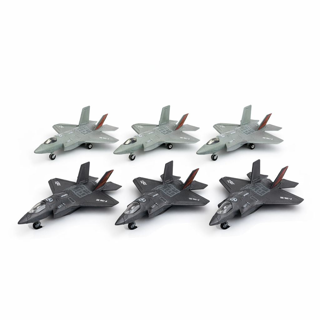 Avion militar jucarie metalic cu lumini si sunete model realist 21 cm diverse culori