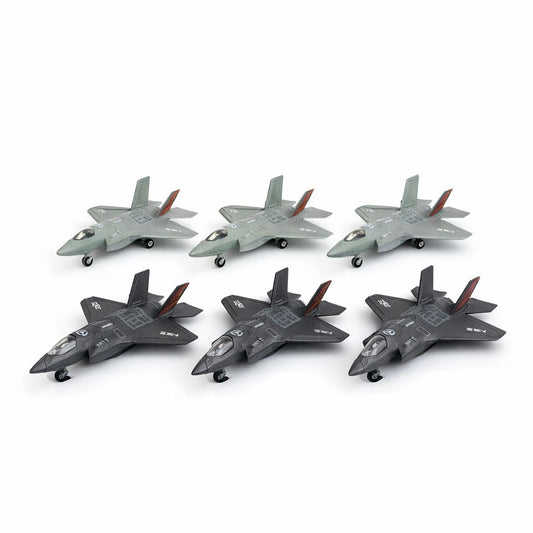 Avion militar jucarie metalic cu lumini si sunete model realist 21 cm diverse culori