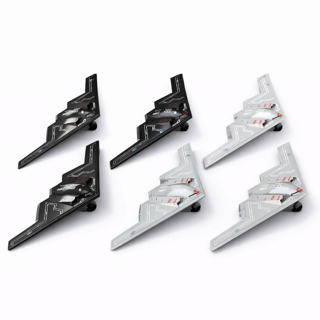 Avion stealth jucarie metalic cu lumini si sunete model modern 26 cm diverse culori