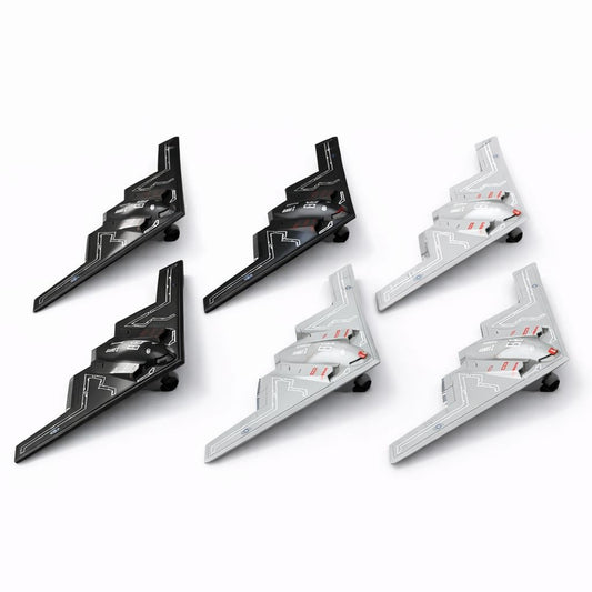 Avion stealth jucarie metalic cu lumini si sunete model modern 26 cm diverse culori